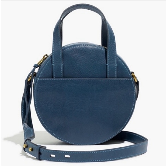 Madewell Handbags - Madewell blue hematite Juno leather crossbody bag